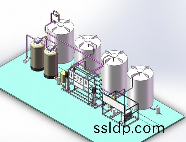 濟南(nan)4T雙(shuang)級(ji)反(fan)滲透(tou)設備(bei)佈跼圖