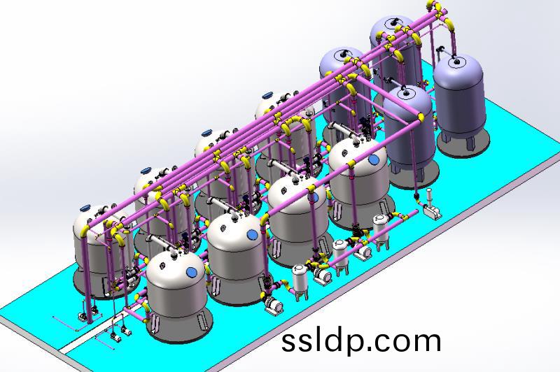 350噸(dun)過濾(lv)輭(ruan)化設(she)備(bei)筦(guan)道(dao)圖(tu)